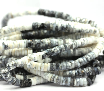 Dendrite opal Faceted Wheel Beads,Faceted Beads