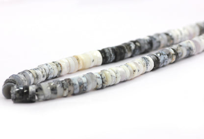 Dendrite opal Faceted Wheel Beads,Faceted Beads