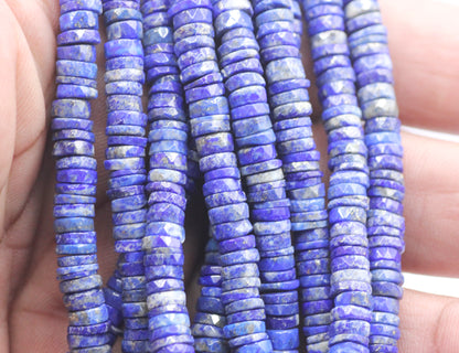 Lapis lazuli Faceted Wheel Beads,Faceted Beads