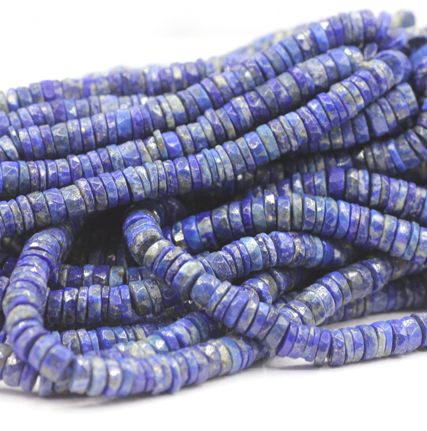 Lapis lazuli Faceted Wheel Beads,Faceted Beads