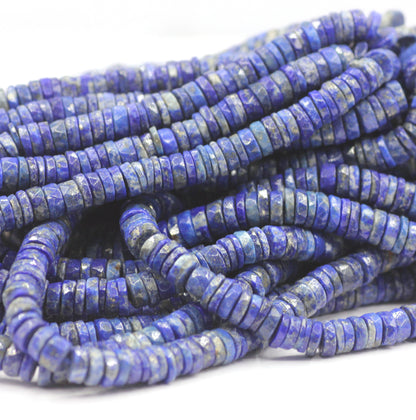 Lapis lazuli Faceted Wheel Beads,Faceted Beads