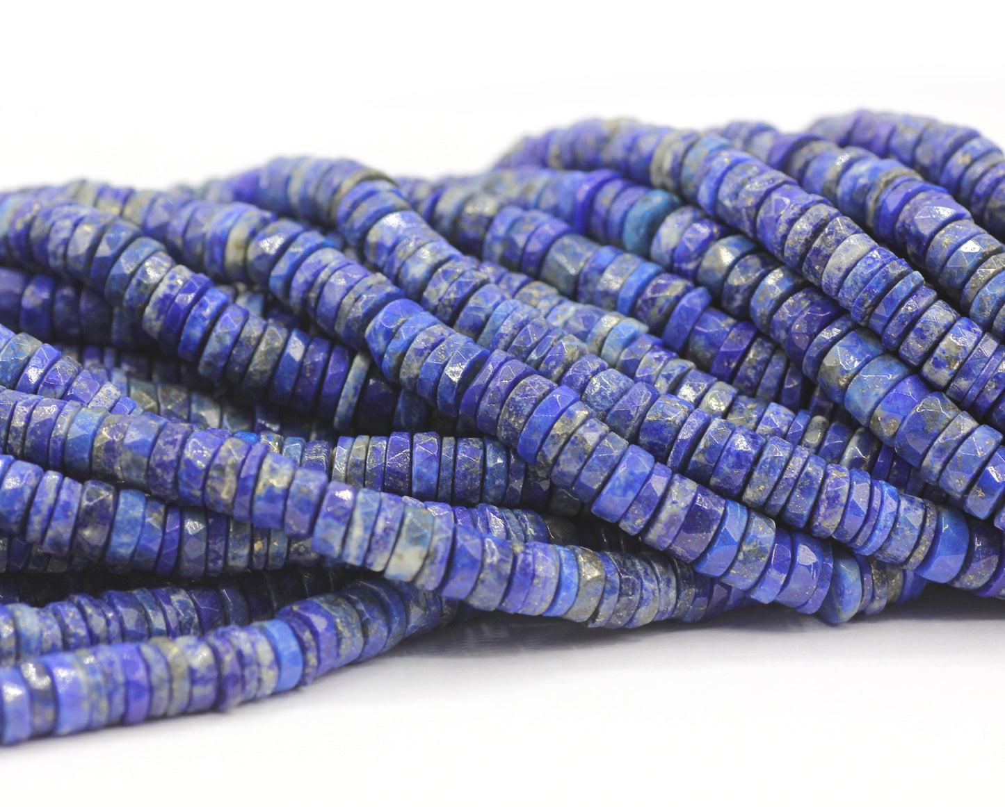 Lapis lazuli Faceted Wheel Beads,Faceted Beads