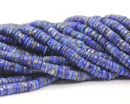 Lapis lazuli Faceted Wheel Beads,Faceted Beads