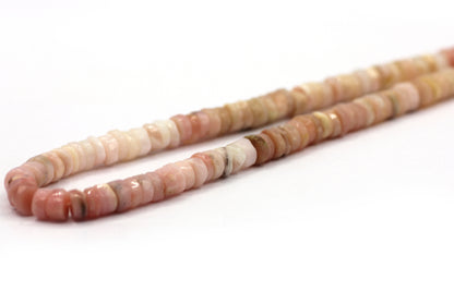 Pink opal Faceted Wheel Beads,Faceted Beads