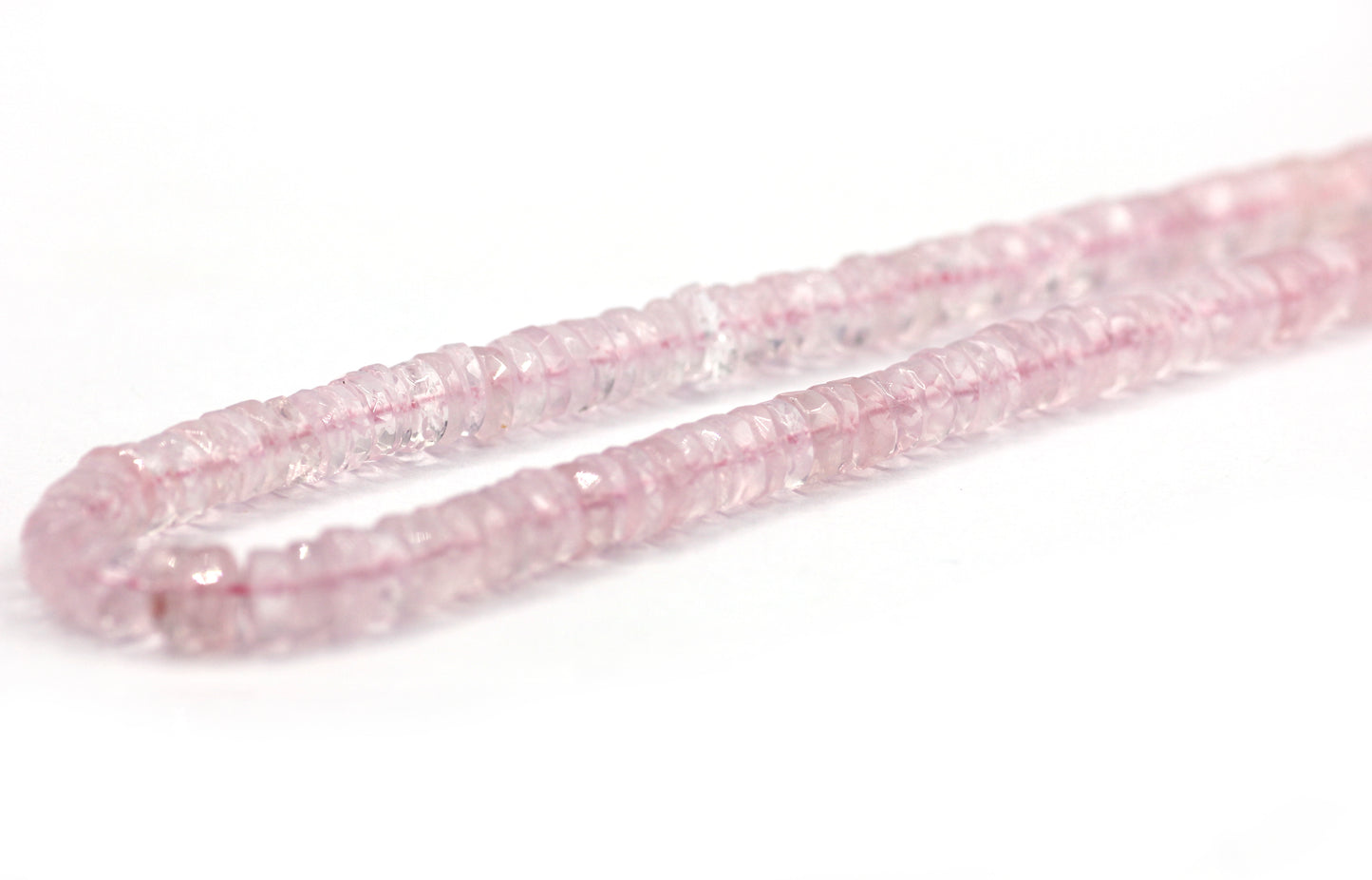 Rose Quartz Faceted Wheel Beads,Faceted Beads