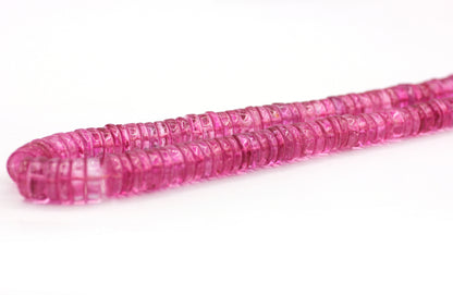 Pink Topaz Smooth Wheel Beads,Smooth Beads