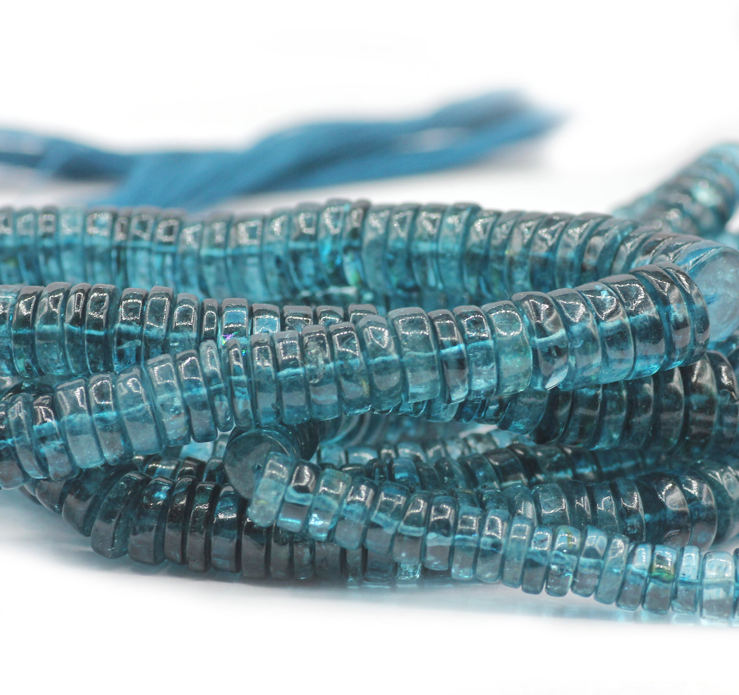 Blue Topaz Smooth Wheel Beads,Smooth Beads