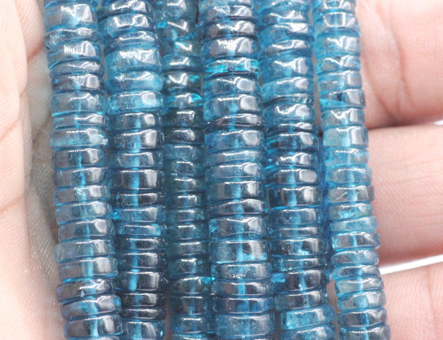 Blue Topaz Smooth Wheel Beads,Smooth Beads