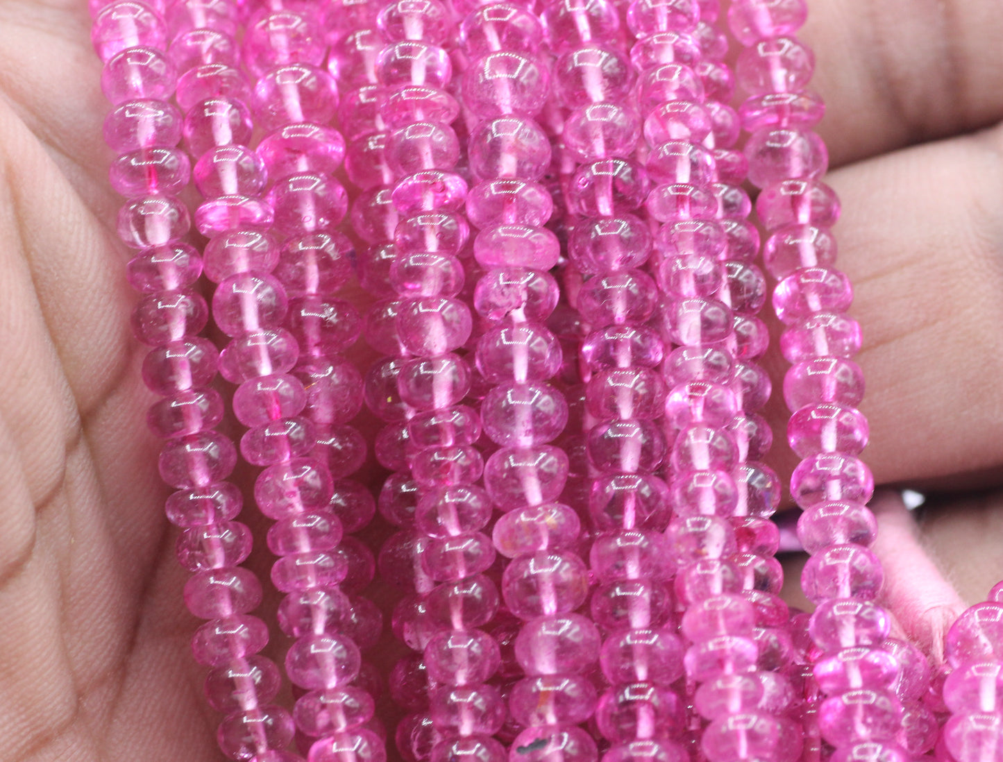 Pink Topaz Smooth Beads,Smooth Beads