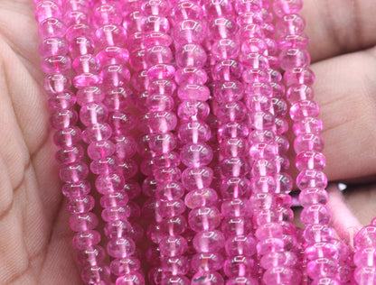 Pink Topaz Smooth Beads,Smooth Beads