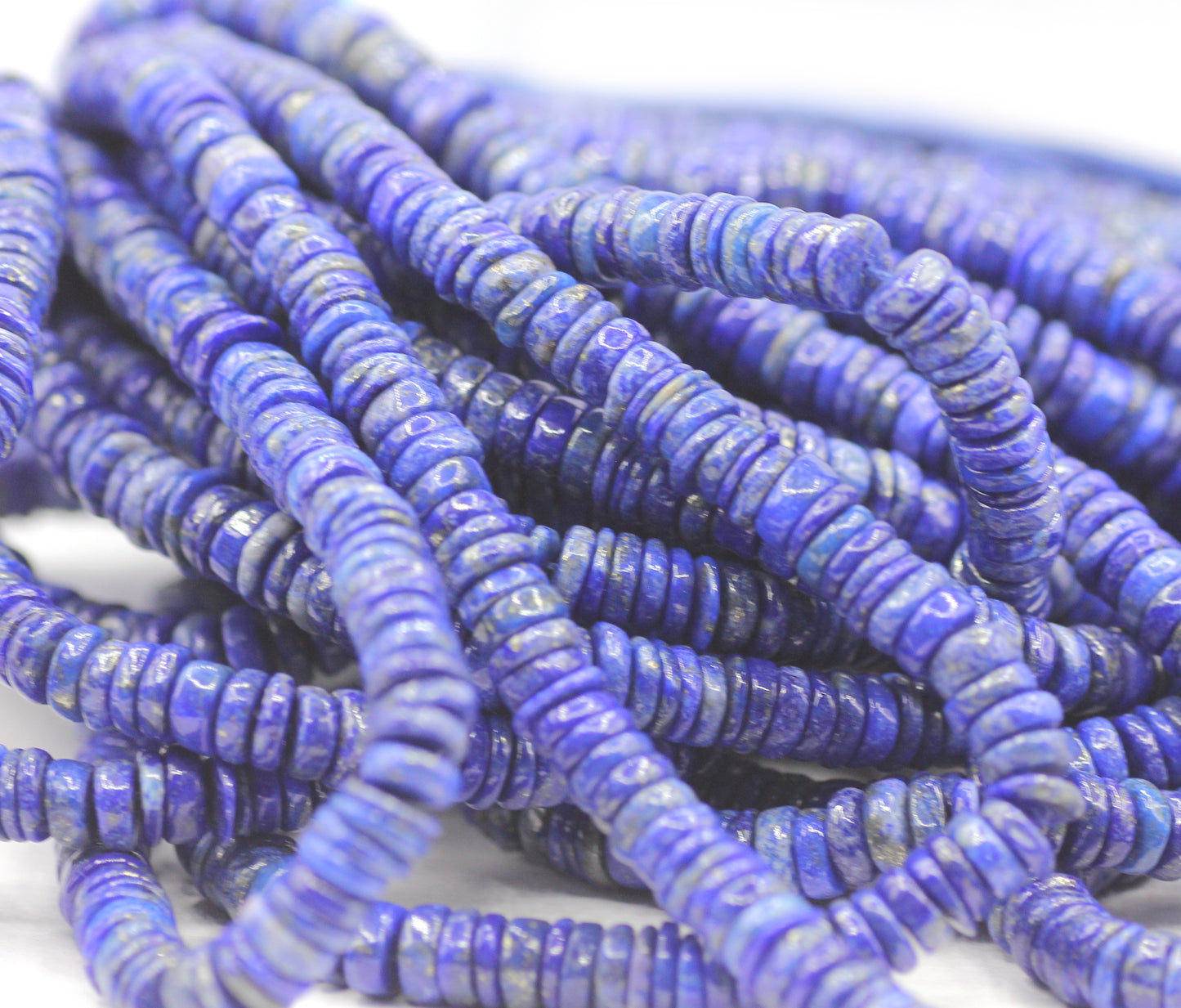 Lapis lazuli Smooth Wheel Beads,Smooth Beads