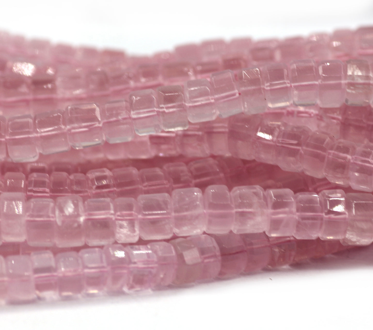 Rose Quartz Fac Beads,Faceted Beads
