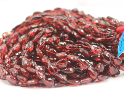 Garnet Faceted Drop Beads,Faceted Beads