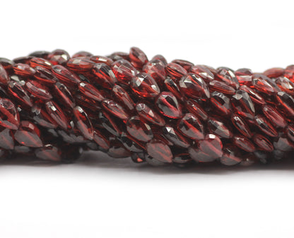 Garnet Faceted Drop Beads,Faceted Beads