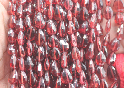 Garnet Faceted Drop Beads,Faceted Beads