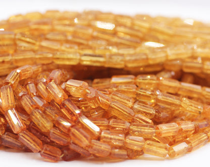 Imperial Topaz Tube Beads,Fac Beads