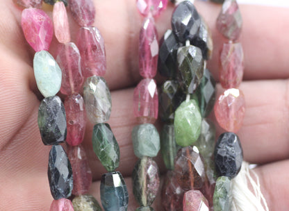 Tourmaline Fac Nuggets Beads,Faceted Beads
