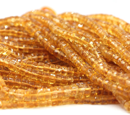 Citrine Fac Wheel Beads,Faceted Beads