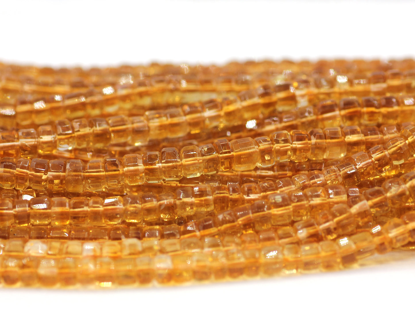 Citrine Fac Wheel Beads,Faceted Beads