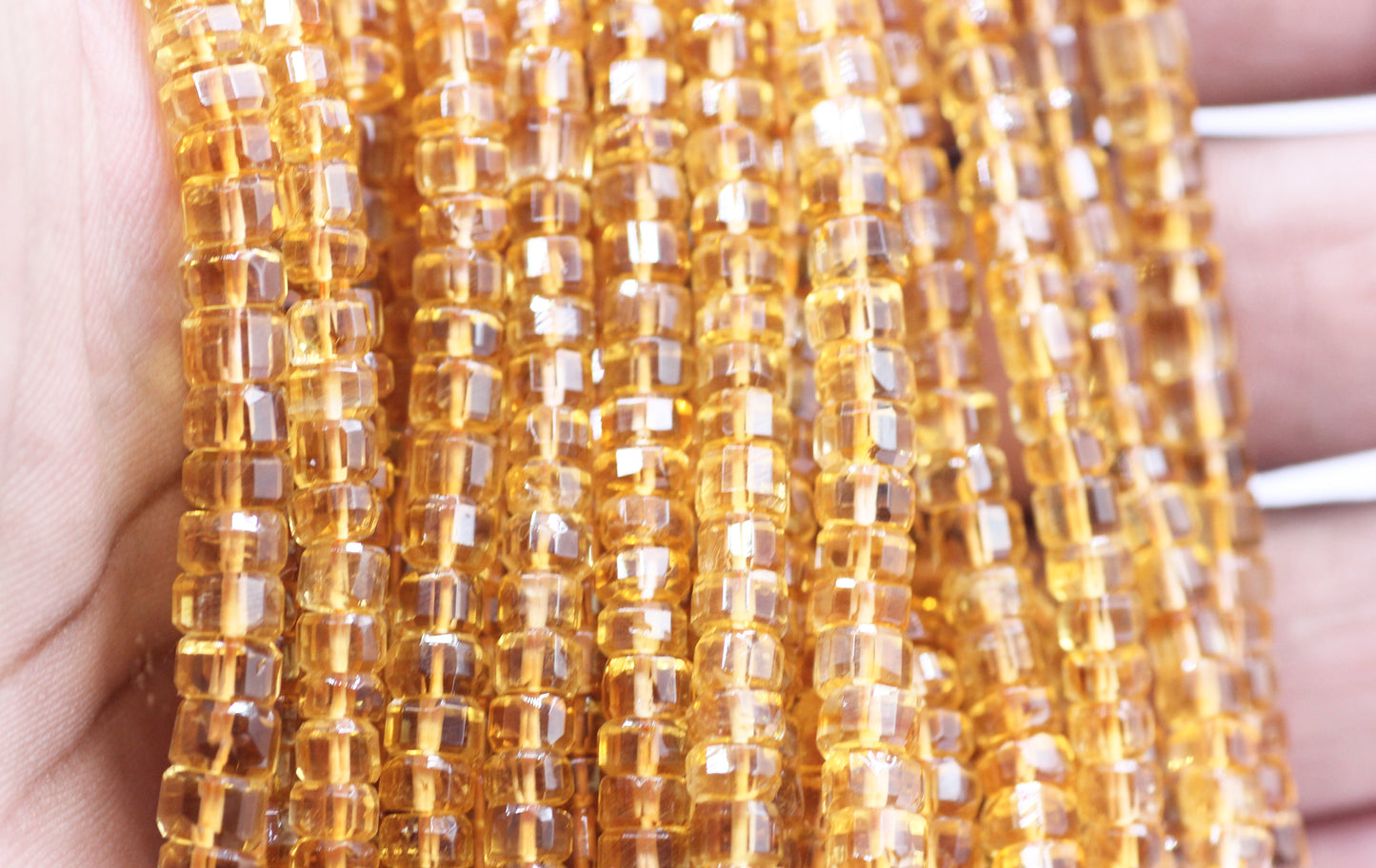 Citrine Fac Wheel Beads,Faceted Beads