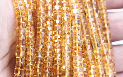 Citrine Fac Wheel Beads,Faceted Beads