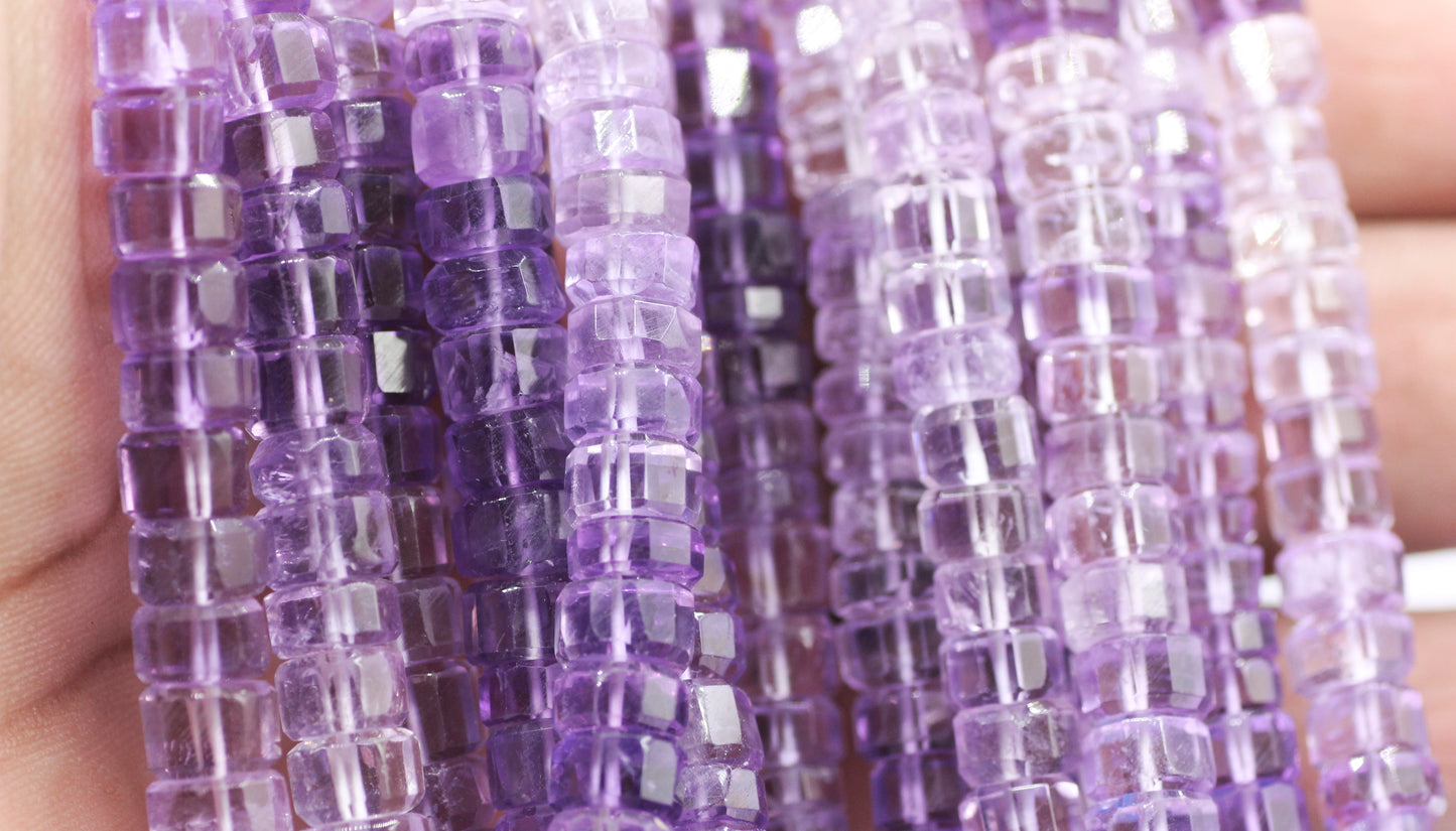 Amethyst Fac Wheel Beads,Faceted Beads