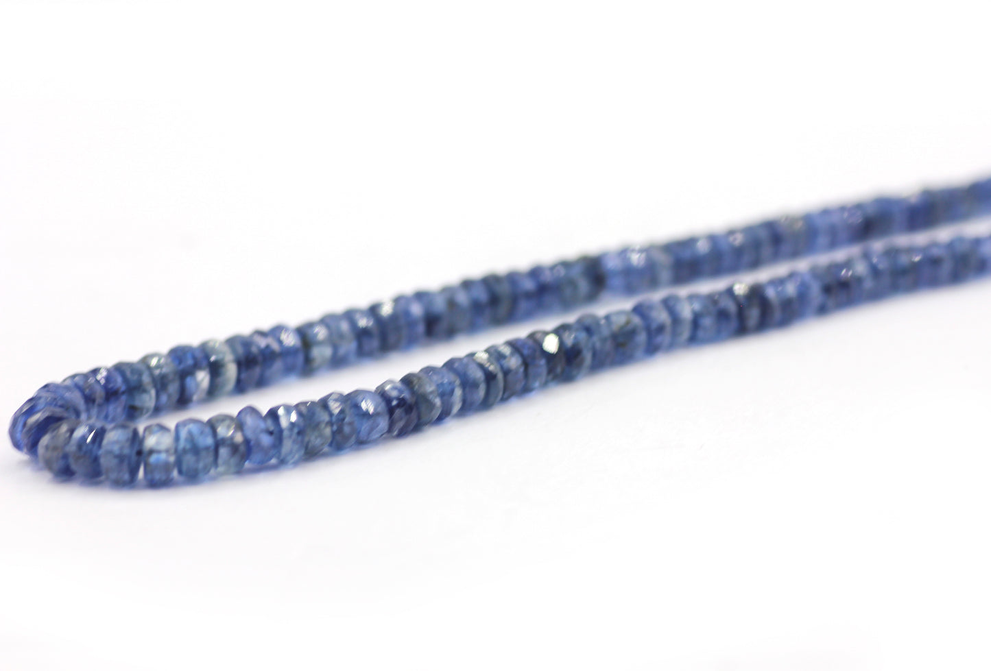 Blue Kyanite Faceted Wheel Beads,Faceted Beads