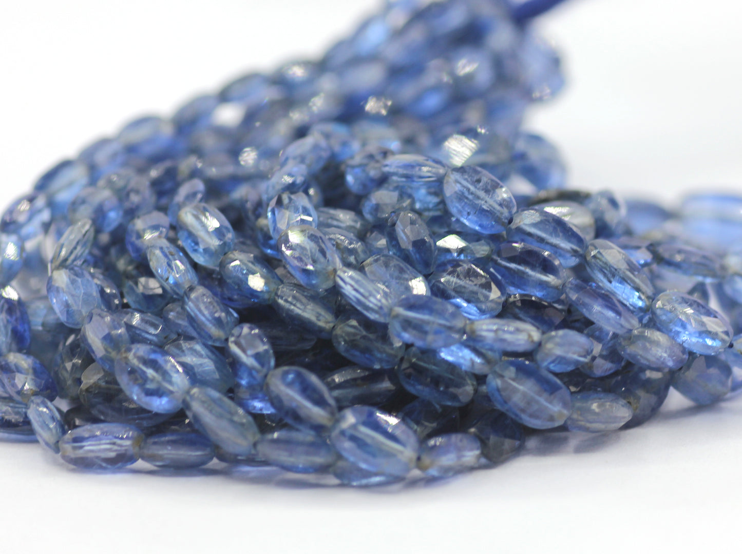 Blue Kyanite Faceted Oval Beads,Faceted Beads