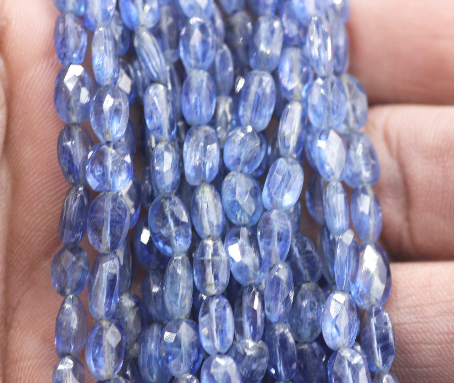 Blue Kyanite Faceted Oval Beads,Faceted Beads