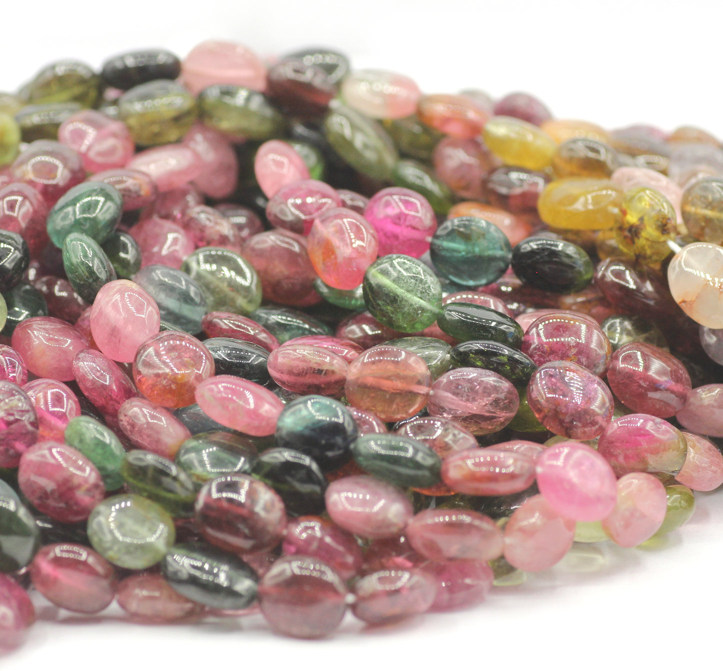 Tourmaline Smooth Oval Beads,Smooth Beads