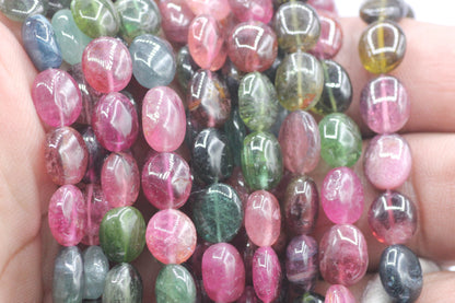 Tourmaline Smooth Oval Beads,Smooth Beads