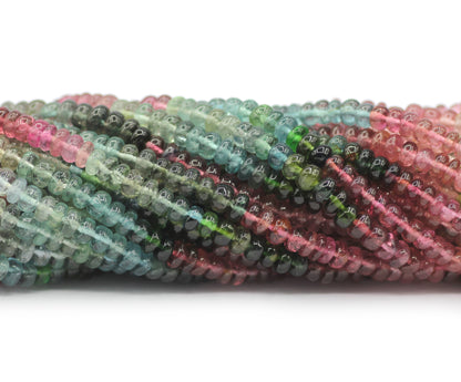Tourmaline Smooth Beads Rondelle , Rondelle Smooth Beads