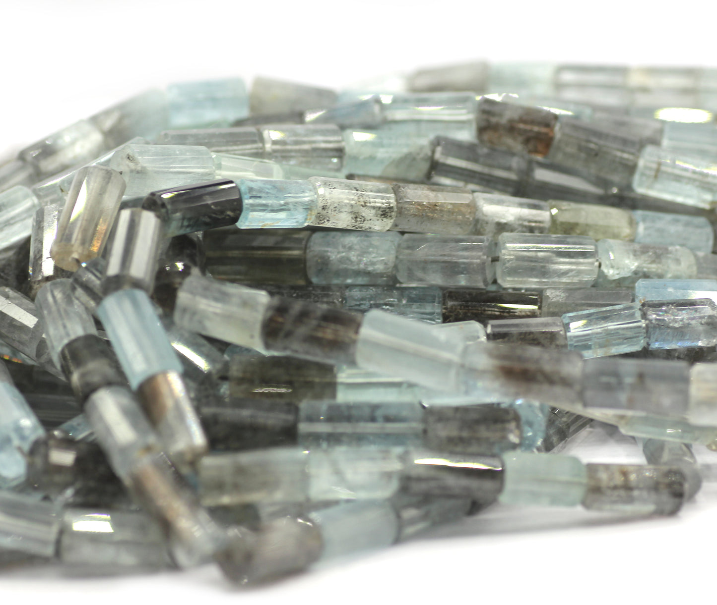 Mos Aquamarine Faceted Tube Beads,Faceted Beads