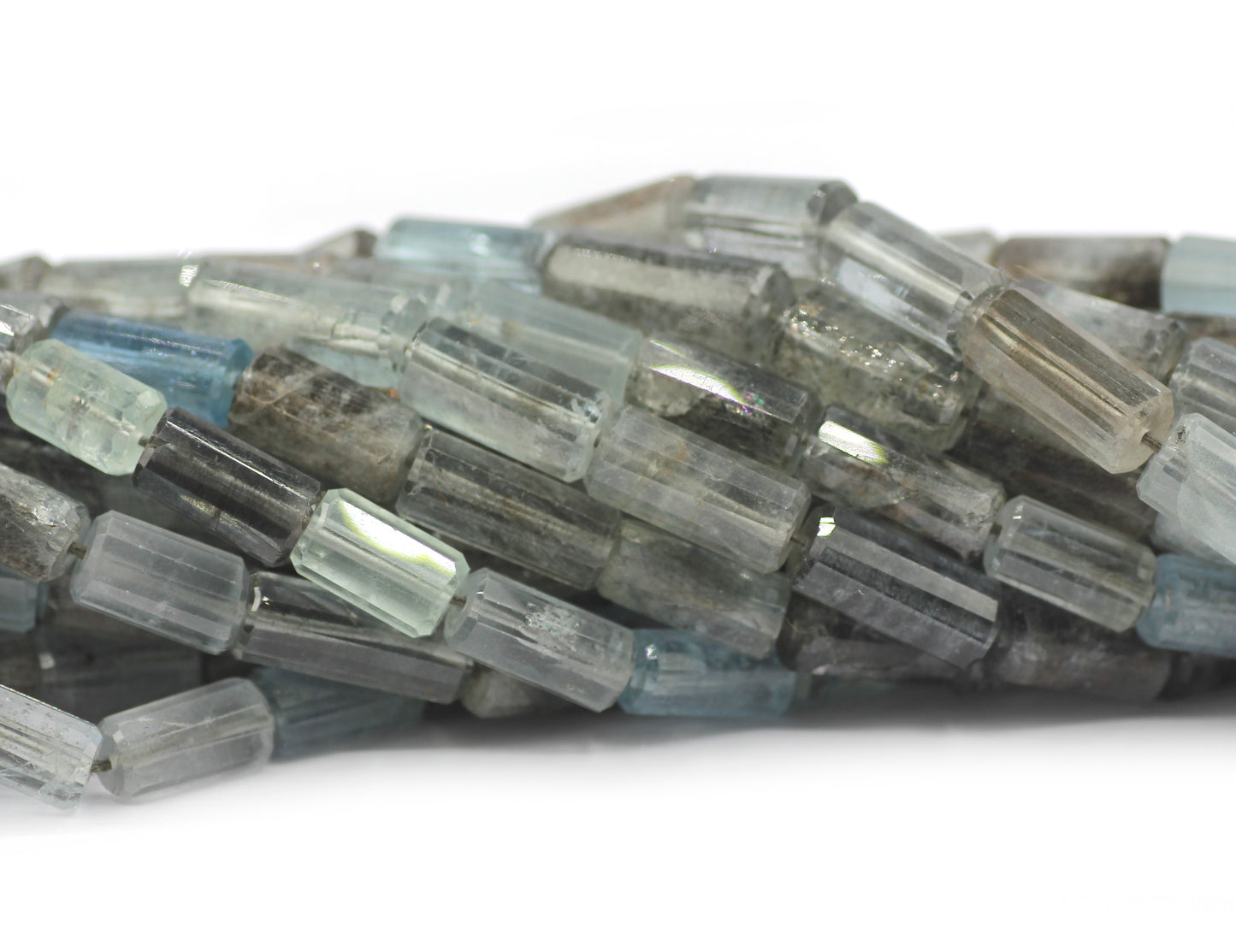 Mos Aquamarine Faceted Tube Beads,Faceted Beads
