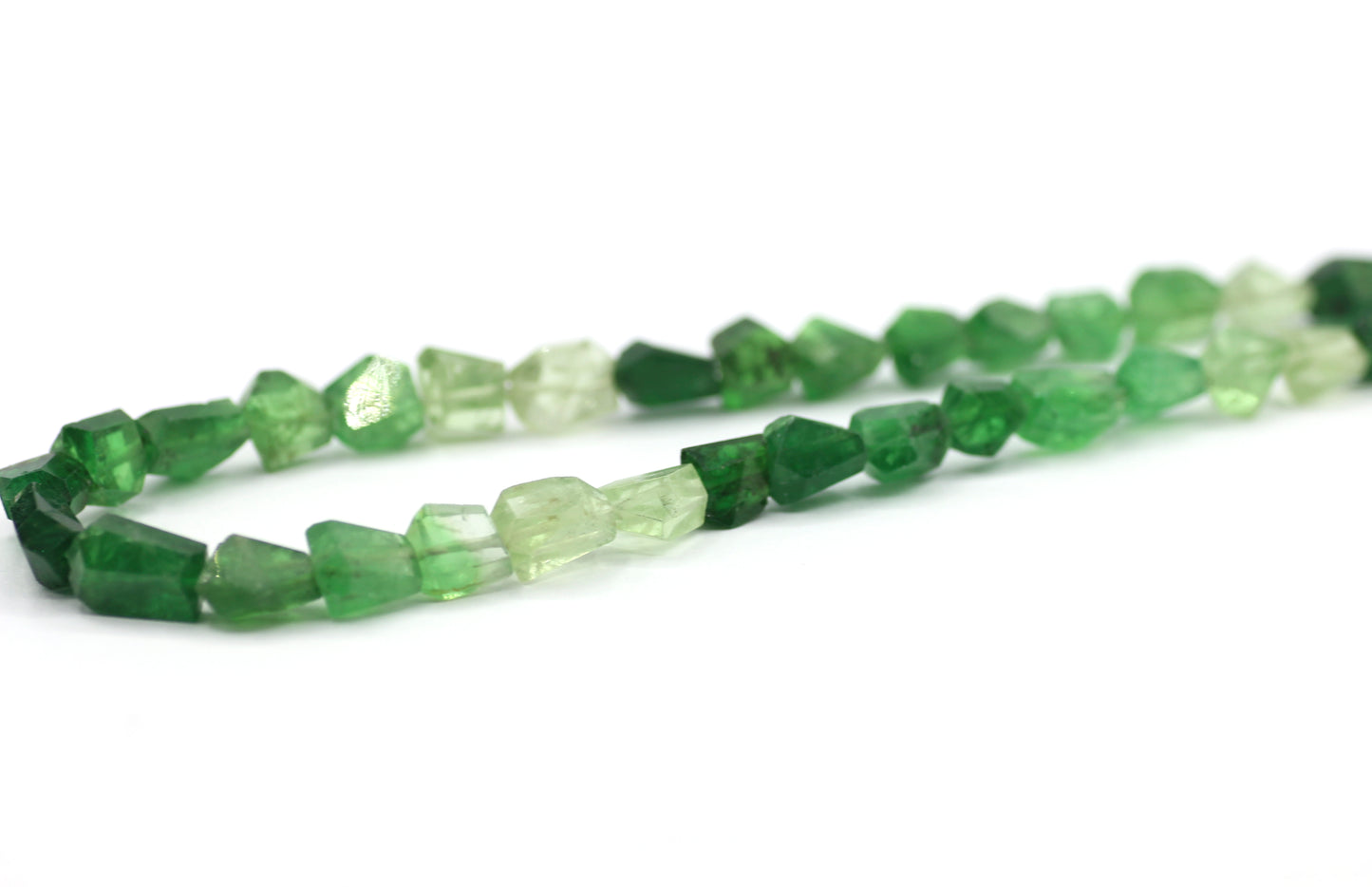 Tsavorite Faceted Nuggets Beads,Faceted Beads
