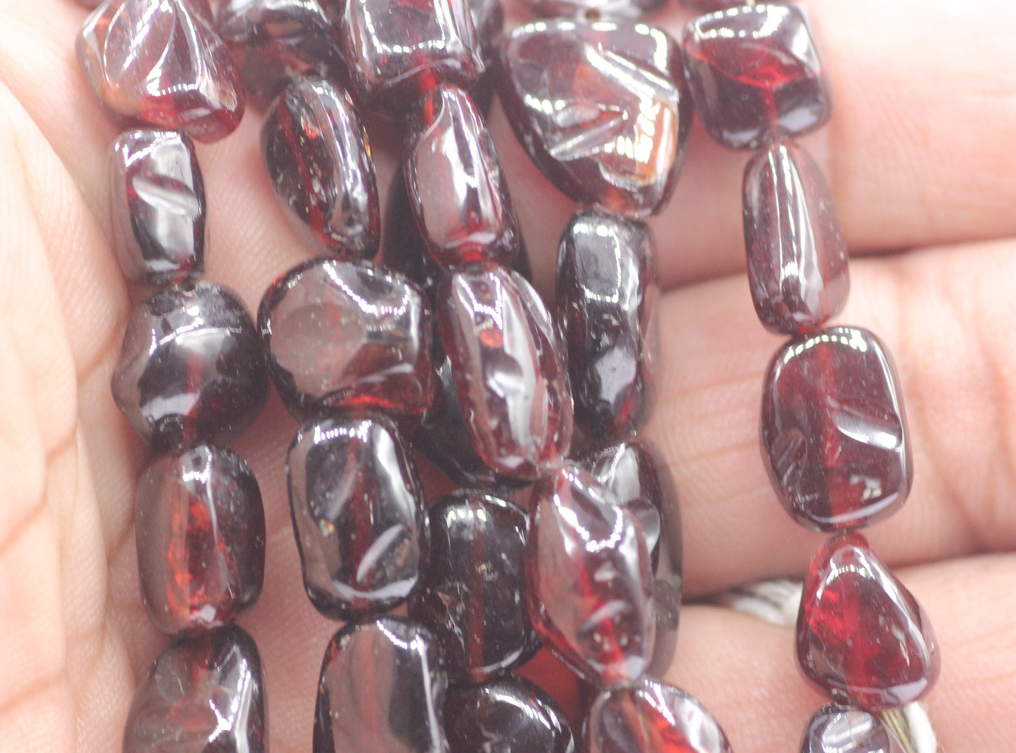 Garnet Smooth Nuggets Beads,Smooth Beads
