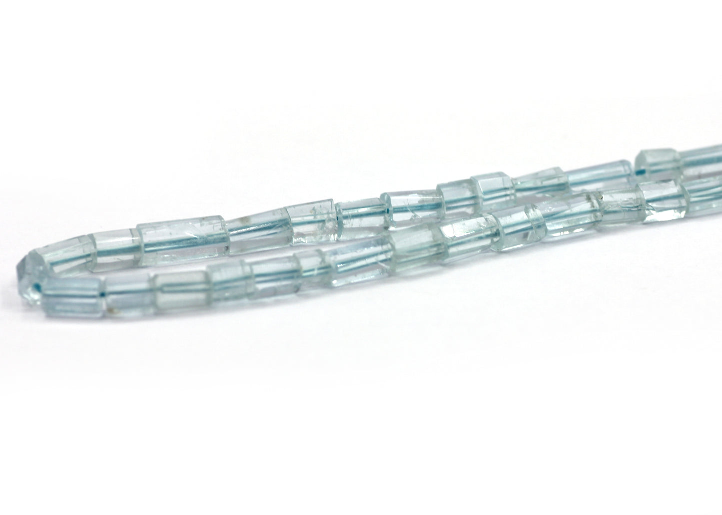 Aquamarine Faceted Tube Beads,Faceted Beads