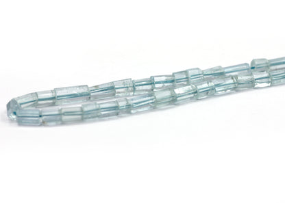 Aquamarine Faceted Tube Beads,Faceted Beads