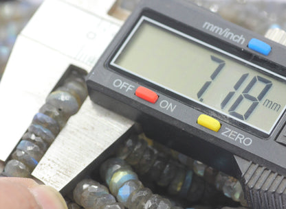 Labradorite Faceted Beads Rondelle, Faceted Beads