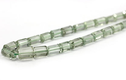 Green Amethyst Faceted Tube Beads,Faceted Beads