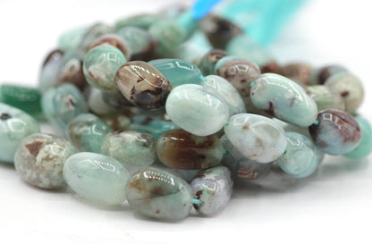 Aquamarine Nuggets Beads,Smooth Beads