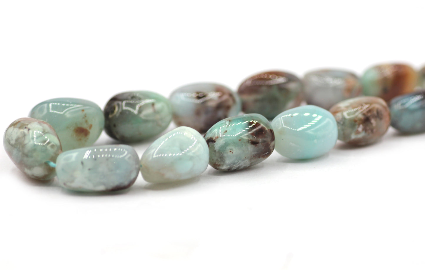 Aquamarine Nuggets Beads,Smooth Beads