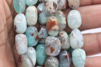 Aquamarine Nuggets Beads,Smooth Beads
