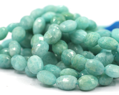 Amazonite Faceted Oval Beads, Faceted Beads