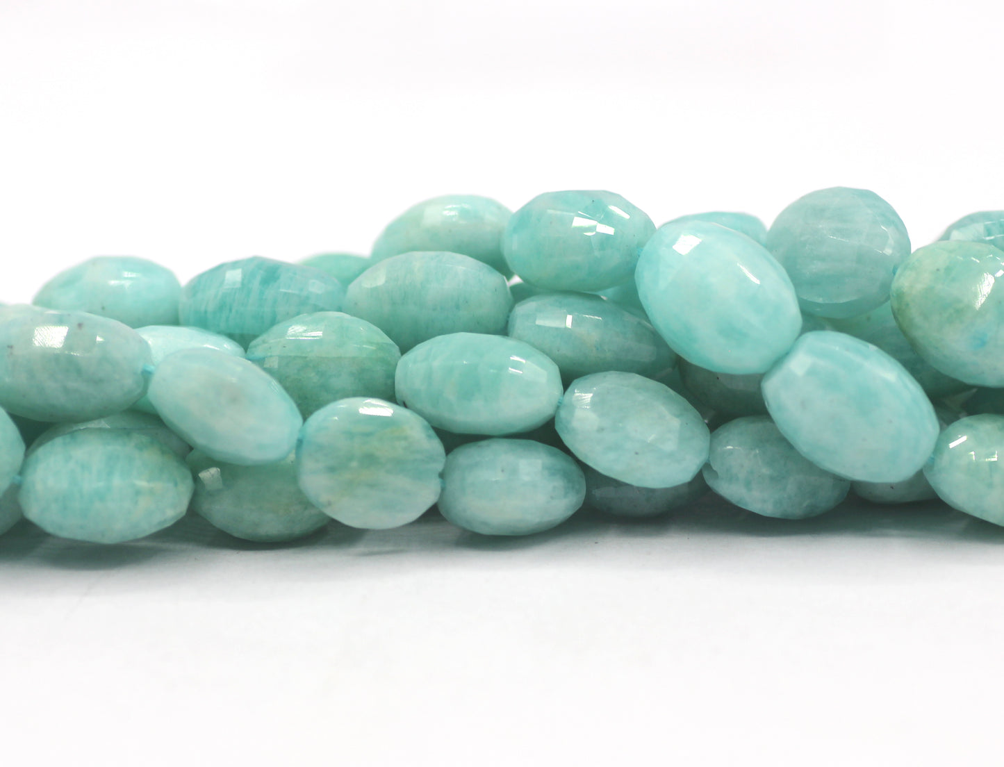 Amazonite Faceted Oval Beads, Faceted Beads
