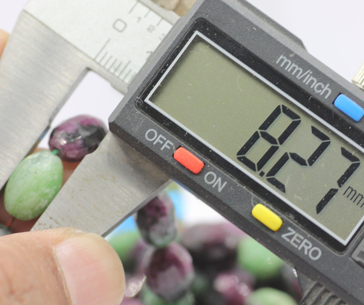 Ruby Zoisite Faceted Oval Beads, Faceted Beads