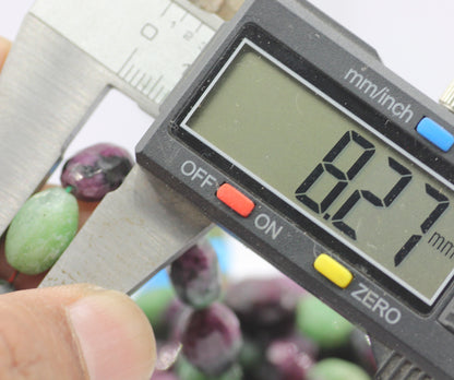 Ruby Zoisite Faceted Oval Beads, Faceted Beads