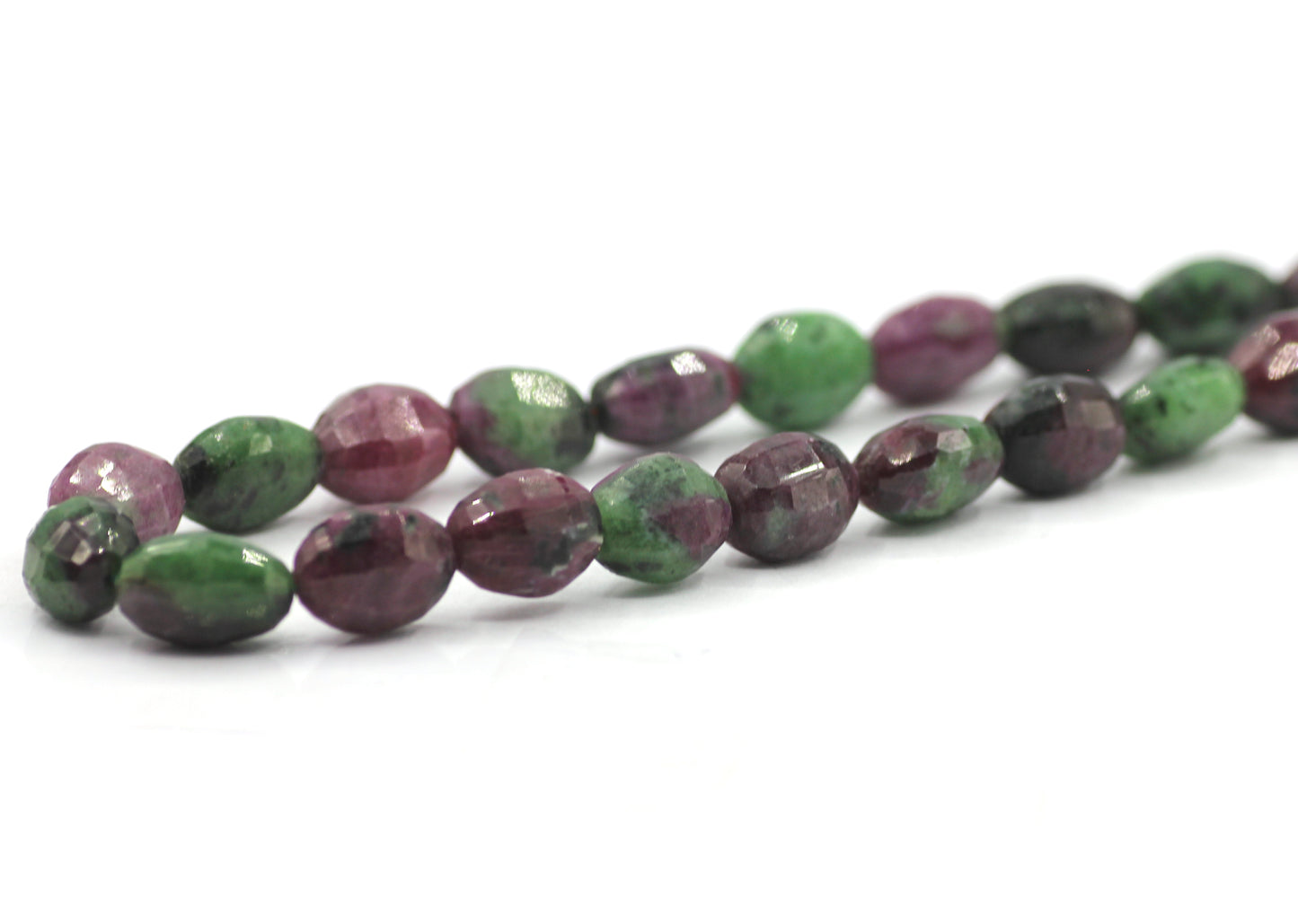 Ruby Zoisite Faceted Oval Beads, Faceted Beads