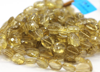 Whiskey Quartz Faceted Oval Beads, Faceted Beads
