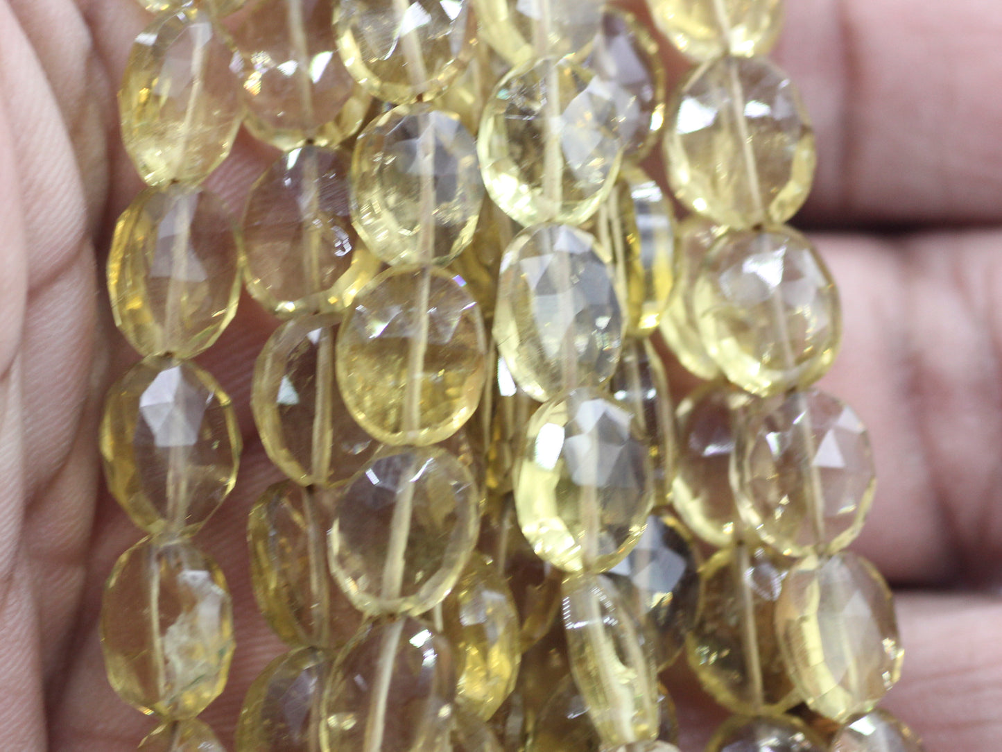 Whiskey Quartz Faceted Oval Beads, Faceted Beads